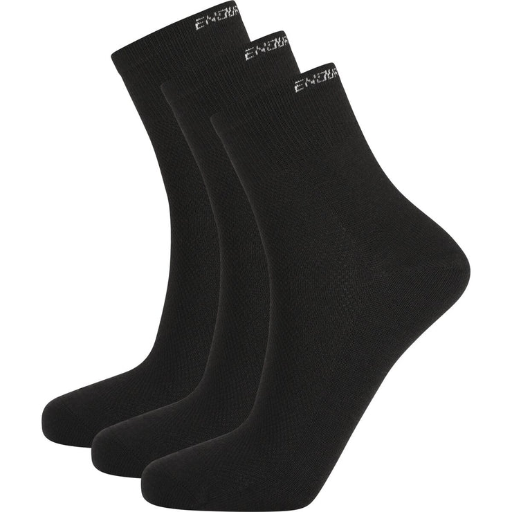 FZ FORZA Alcudia 3-Pack Bamboo Run Socks Quarter Socks 1001 Black