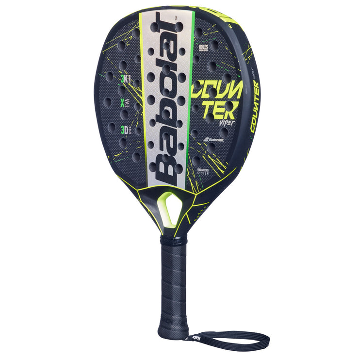 BABOLAT COUNTER VIPER Padel Racket Padel 355 Black Grey Yellow