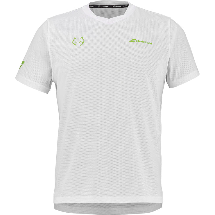 BABOLAT CREW NECK TEE J. LEBRON T-shirt 1000 White/White