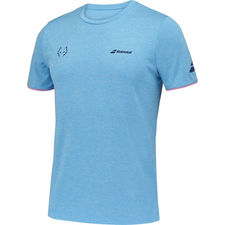BABOLAT CREW NECK TEE LEBRON T-shirt 4134CBH Cyan Blue Hthr