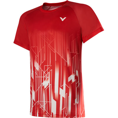 VICTOR Denmark Team Mens Promo T-shirt 2020 T-shirt 4995DA Red/White (DA)