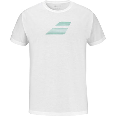 BABOLAT EXERCISE BIG FLAG TEE MEN T-shirt 1000 White/White