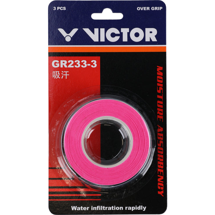 VICTOR GR233-3 Overgrip Grip 4994Z Deep Pink (Z)