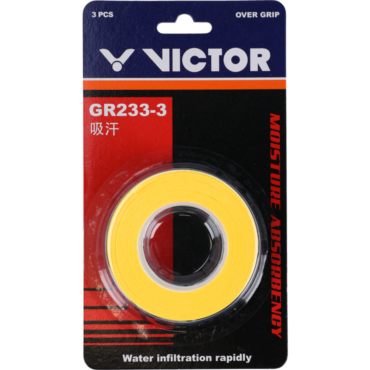 VICTOR GR233-3 Overgrip Grip 5999E Yellow (E)