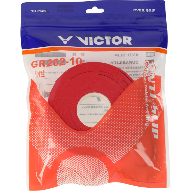 VICTOR GR262-10 Overgrip Grip 4999D Red (D)
