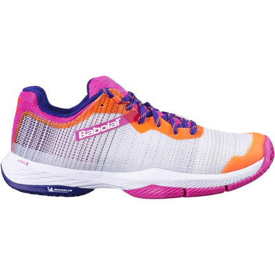 BABOLAT JET RITMA WOMEN Padel Shoes 3024 Grey/Pink Peacock