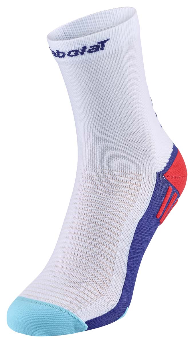 BABOLAT PADEL MID-CALF SOCKS Socks 1082 White/Surf Blue