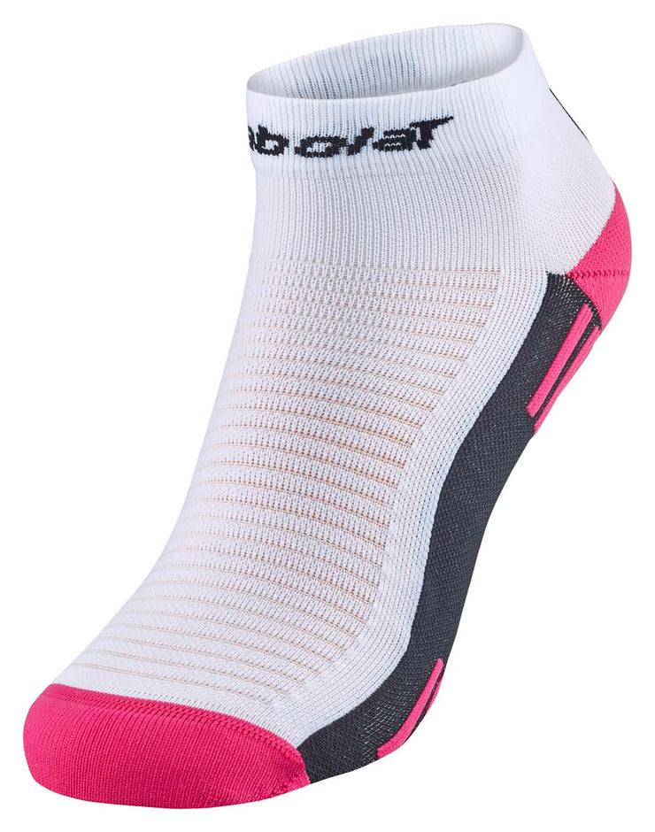 BABOLAT PADEL QUARTER SOCKS Socks 1084 White/Roseberry