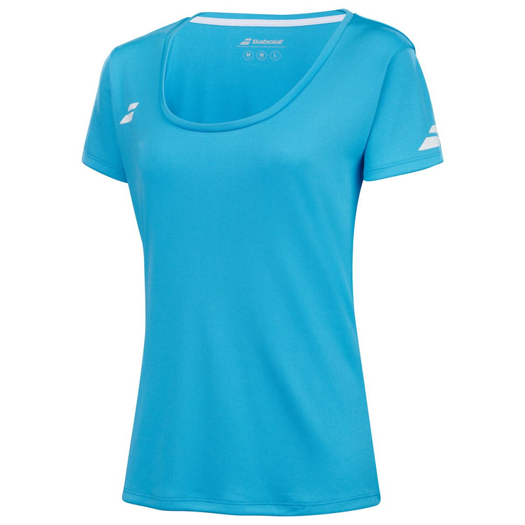 BABOLAT PLAY CAP SLEEVE TOP WOMEN T-shirt 4124B Cyan Blue