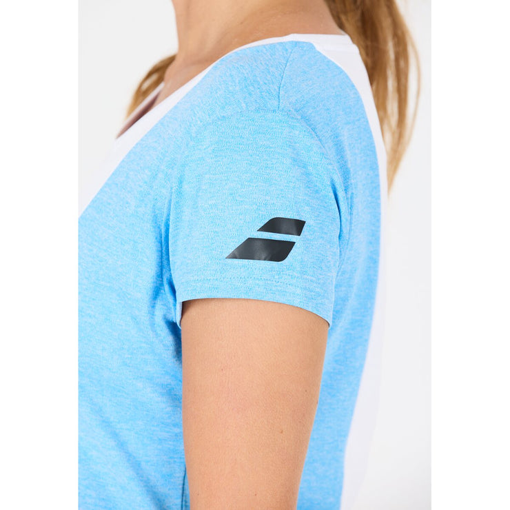 BABOLAT PLAY CAP SLEEVE TOP WOMEN T-shirt 1095 White/Blue