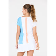 BABOLAT PLAY CAP SLEEVE TOP WOMEN T-shirt 1095 White/Blue