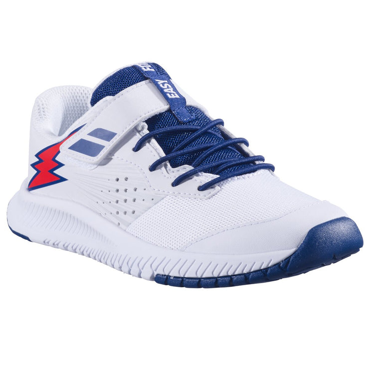 BABOLAT PULSION ALL COURT KID BOY Shoes 1005 White/Estate Blue