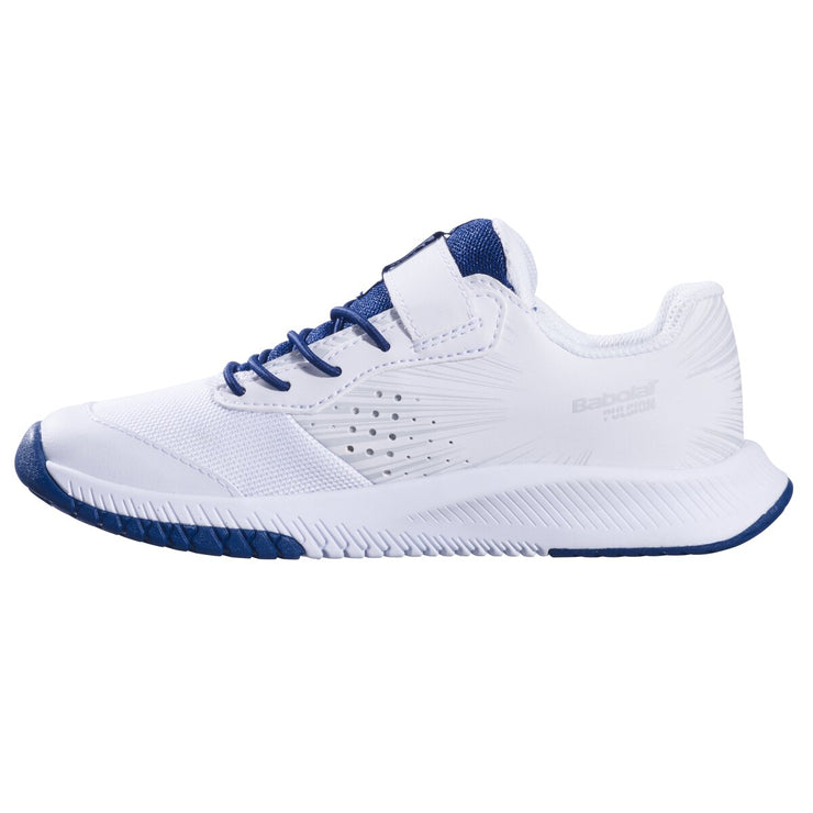 BABOLAT PULSION ALL COURT KID BOY Shoes 1005 White/Estate Blue