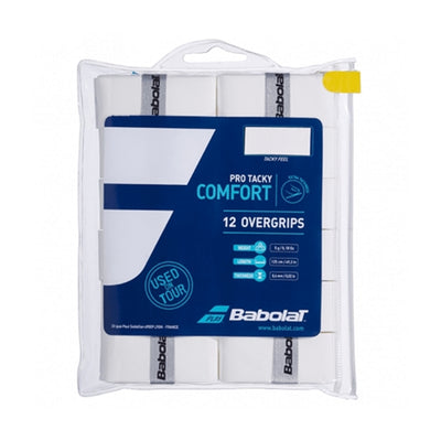 BABOLAT Pro Tacky Overgrip x 12 Grip 0101 White