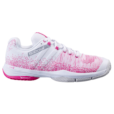 BABOLAT SENSA WOMEN Padel Shoes 1050 White/Pink Peacock